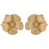 Latelita Women's White / Gold / Yellow Poppy Lemon Earrings Gold In Multi