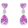 Latelita Women's White / Pink / Purple Irina Morganite Teardrop Earrings Silver