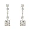 Latelita Women's White / Silver Angelina Moissanite Drop Earrings Silver