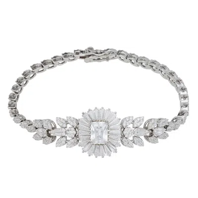 Latelita Women's White / Silver Countess Gemstone Bracelet Moissanite Silver