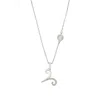 Latelita Women's White / Silver Zodiac Birthstone Aries Necklace Cubic Zirconia Silver In Multi