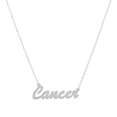 Latelita Women's Zodiac Star Sign Name Necklace Silver Cancer