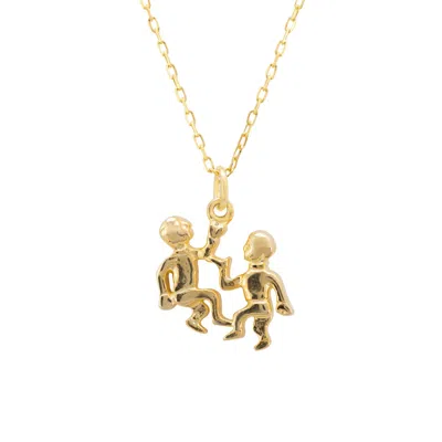 Latelita Women's Zodiac Star Sign Necklace Gold Gemini