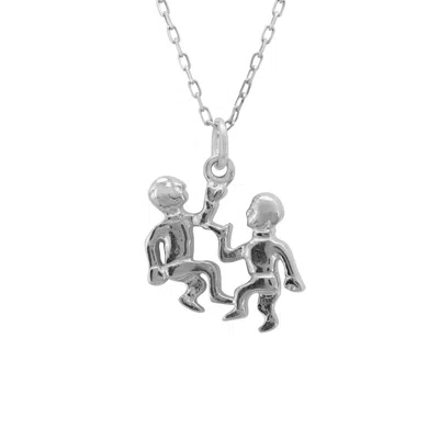 Latelita Women's Zodiac Star Sign Necklace Silver Gemini