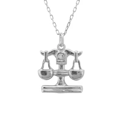 Latelita Women's Zodiac Star Sign Necklace Silver Libra