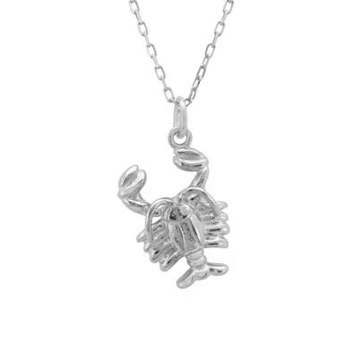 Latelita Women's Zodiac Star Sign Necklace Silver Scorpio