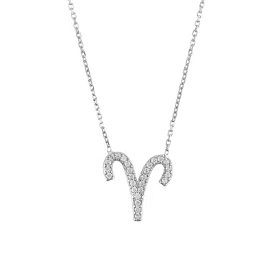 Latelita Women's Zodiac Star Sign Pendant Necklace Silver Aries