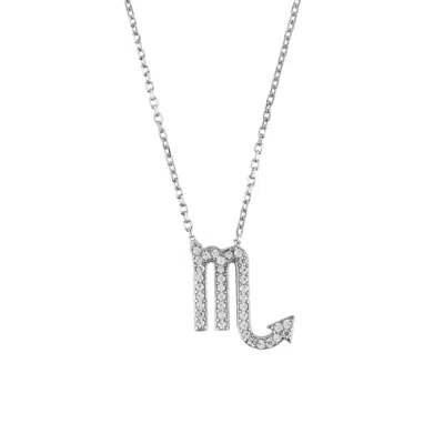 Latelita Women's Zodiac Star Sign Pendant Necklace Silver Scorpio