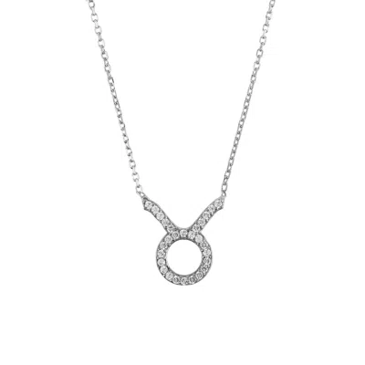 Latelita Women's Zodiac Star Sign Pendant Necklace Silver Taurus