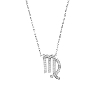 Latelita Women's Zodiac Star Sign Pendant Necklace Silver Virgo