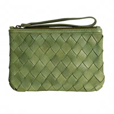 Latico Women's Amal Handcrafted Leather Wristlet In Grass In Green