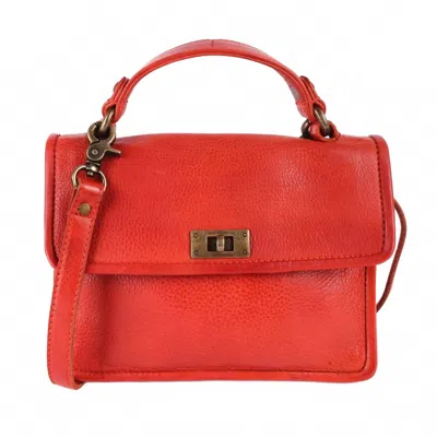 Latico Women's Arlo Handcrafted Leather Crossbody Bags In Poppy In Orange