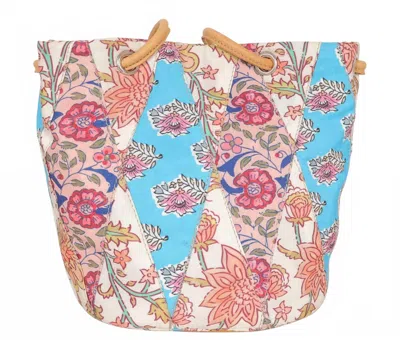 Latico Women's Cassidy Crossbody Bag In Patchwork Fabric With Tan Leather Base/trim In Pink