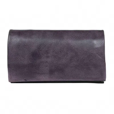 Latico Women's Eloise Handcrafted Leather Wallet In Eggplant In Beige