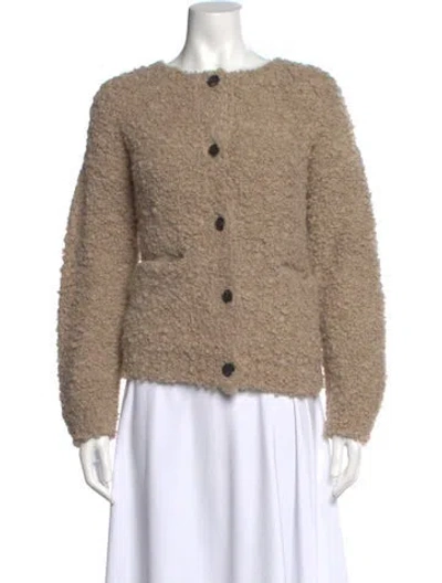 Pre-owned Latierra Alpaca Open Front Sweater W/ Tags In Neutral