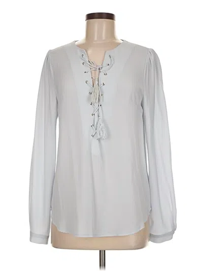 Pre-owned L'atiste By Amy Long Sleeve Blouse In Gray