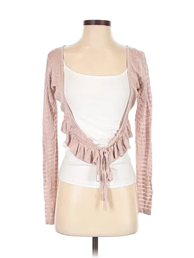 Pre-owned L'atiste By Amy Long Sleeve Top Pink Sweetheart Neckline Tops