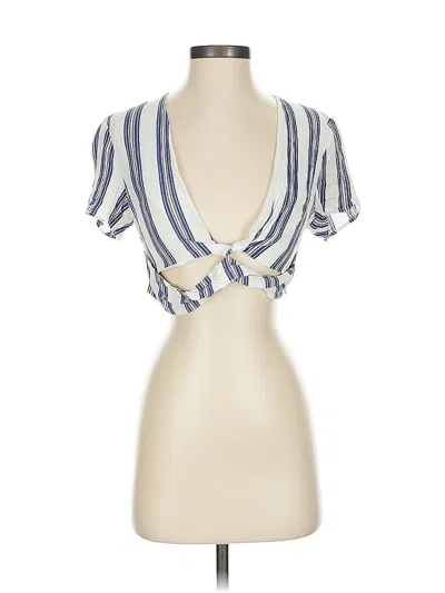 Pre-owned L'atiste By Amy Short Sleeve Blouse In Blue