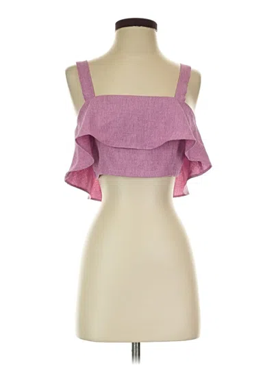 Pre-owned L'atiste By Amy Sleeveless Top Pink Strapless Neckline Tops