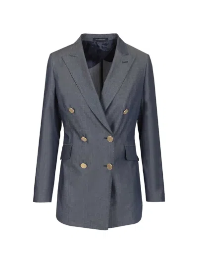 Latorre Double-breasted Boxy-fit Blazer In Blue