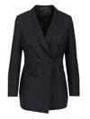 Latorre Double-breasted Blazer In Black
