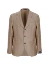 Latorre Herringbone-pattern Blazer In Brown