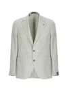 Latorre Herringbone-pattern Notch-lapel Jacket In Green