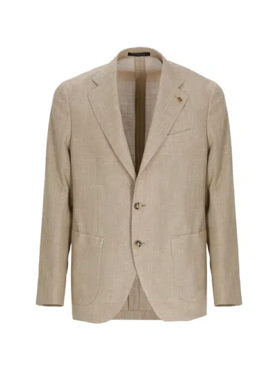 Latorre Lapel-collar Jacket In Brown