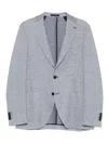 Latorre Herringbone-pattern Blazer In Gray