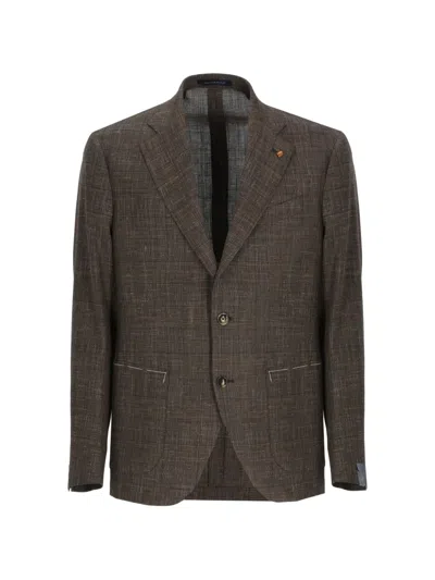 Latorre Notched-lapel Blazer In Brown