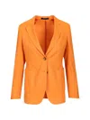 Latorre 싱글 브레스티드 패치 포켓 블레이저 In Orange