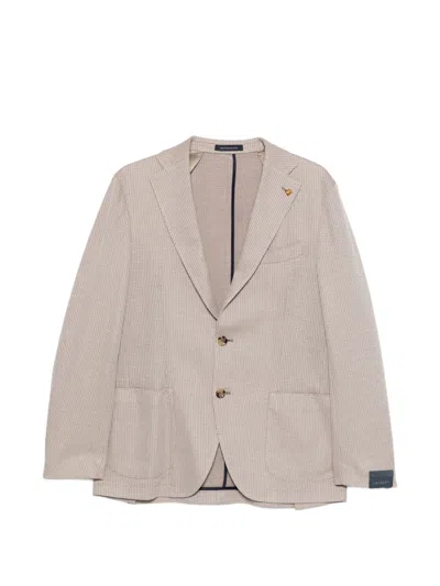 Latorre Sand Cotton Mens Jacket In Beige