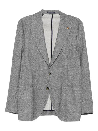Latorre Notched-lapel Single-breasted Blazer In Gray