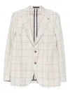 Latorre Grid-pattern Blazer In Animal Print