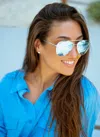 Latraa Blue Aviator Sunglasses For Women