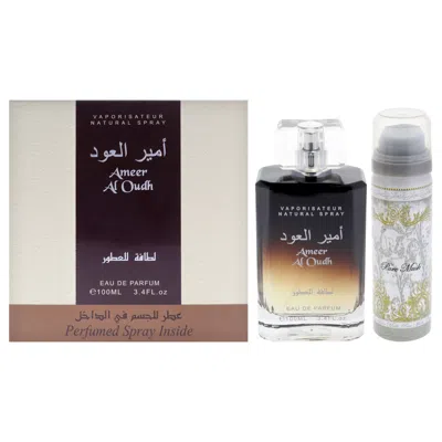 Lattafa Ameer Al Oudh By  For Unisex - 2 Pc Gift Set 3.4oz Edp Spray, 2.5oz Perfumed Spray