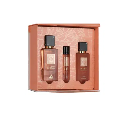 Lattafa Ana Abiyedh Coral Gift Set Fragrances 6290362349617 In Transparent