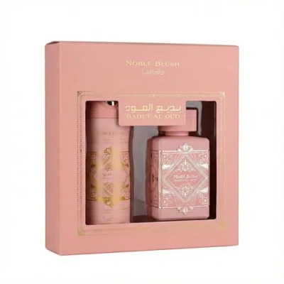 Lattafa Ladies Bade'e Al Oud Noble Blush Gift Set Fragrances 6290362349099 In Transparent