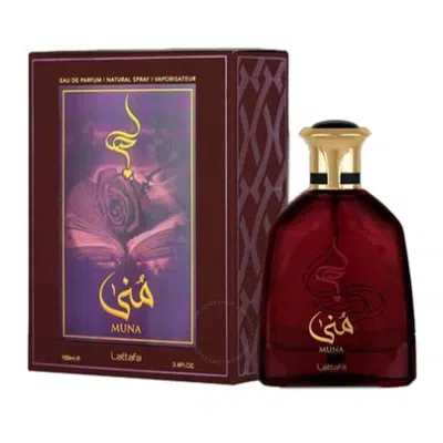 Lattafa Ladies Muna Edp Spray 3.4 oz Fragrances 6291108737910 In Burgundy