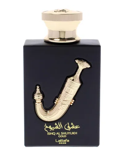 Lattafa Men's 3.4oz Pride Ishq Al Shuyukh Gold Edp In Transparent