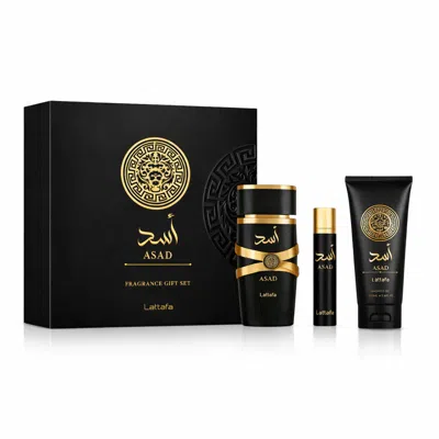 Lattafa Men's Asad 3pcs Edp Gift Set Fragrances 6290362349389