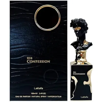 Lattafa Men's His Confession Edp Spray 3.4 oz Fragrances 6290360599113 In White
