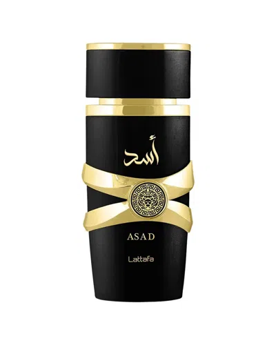 Lattafa Perfumes Men's 3.4oz Asad Parfum In Black