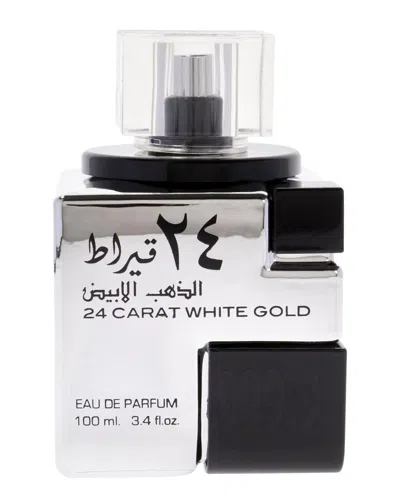 Lattafa Perfumes Men's 3.4oz Edp 24 Carat White Gold Edp