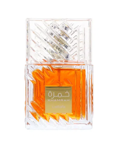 Lattafa Perfumes Unisex 3.4oz Khamrah Eau De Parfum Spray In Transparent