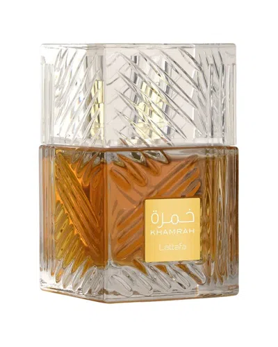 Lattafa Perfumes Unisex 3.4oz Khamrah Parfum In Transparent