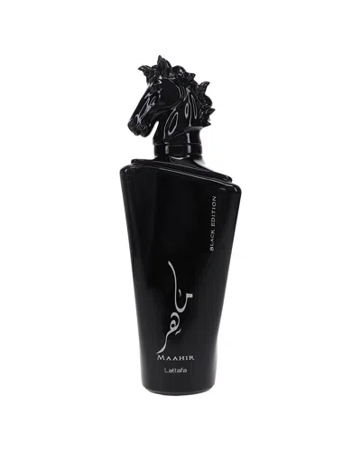 Lattafa Perfumes Unisex 3.4oz Spray Maahir Black Edition Eau De Parfum