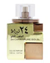Lattafa Perfumes Women's 3.4oz Edp 24 Carat Pure Gold Edp