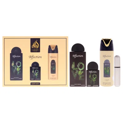 Lattafa Pride - Affection By  For Unisex - 3 Pc Gift Set 3.4oz Edp Spray, 0.67oz Edp Spray, 6.67oz Pe
