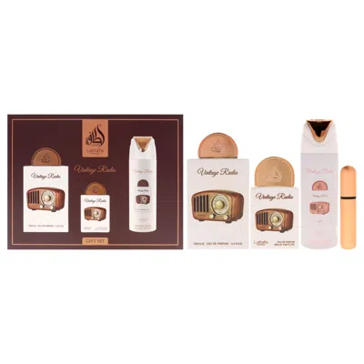 Lattafa Pride - Vintage Radio By  For Unisex - 3 Pc Gift Set 3.4oz Edp Spray, 0.67oz Edp Spray, 6.67o